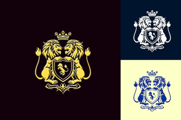 three different designs of the crests and the crest