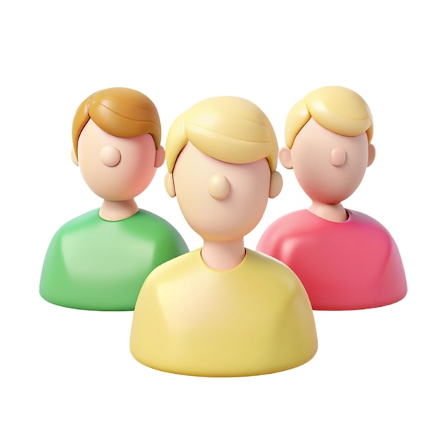 three dolls with one wearing a yellow shirt and one has a pink shirt on it