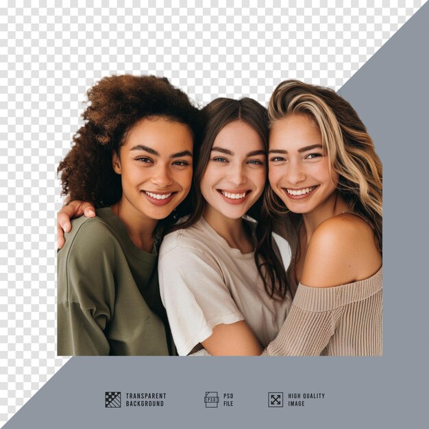 PSD three friends without background hd quality