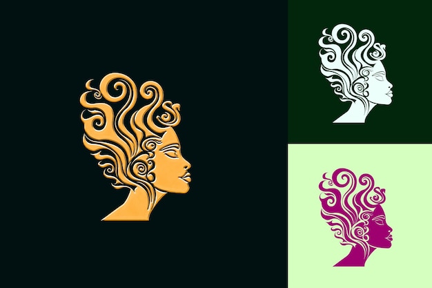 three images of a woman with the words quot hair quot on them