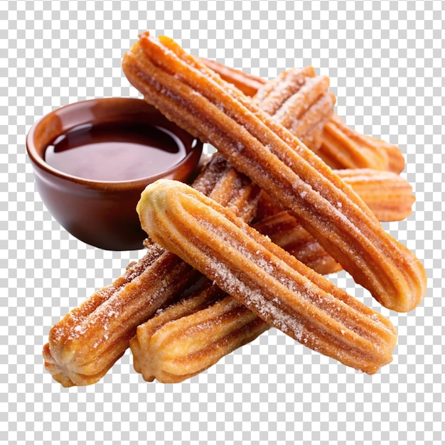 Three pieces of fried dough on transparent background