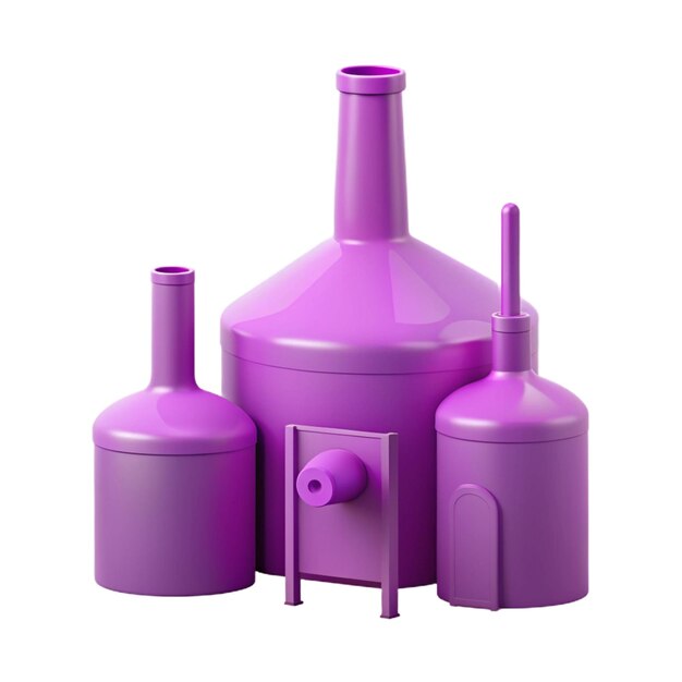 three purple containers with one that says quot the top quot