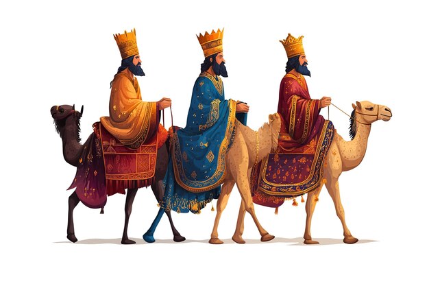 PSD three wise men reyes magos clipart reyes magos vector png