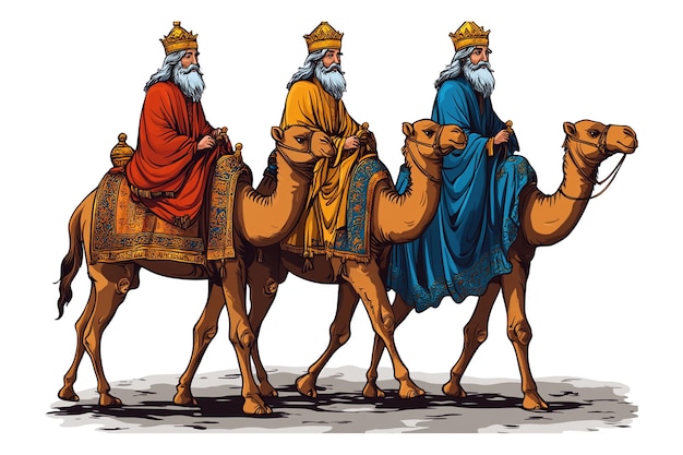 PSD three wise men reyes magos clipart reyes magos vector png