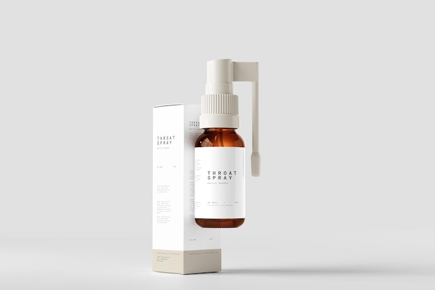 Throat Spray Pump Bottle MockUp