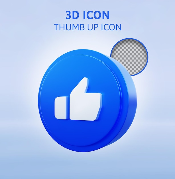 thumb up 3d rendering illustration