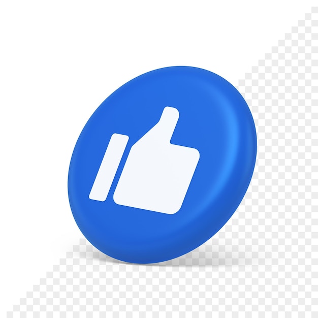 Thumb up like cool button cyberspace approve acceptance communication 3d isometric realistic icon