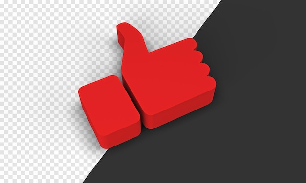 Thumbs up 3d icon render