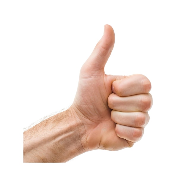 PSD thumbs up isolated on a white background