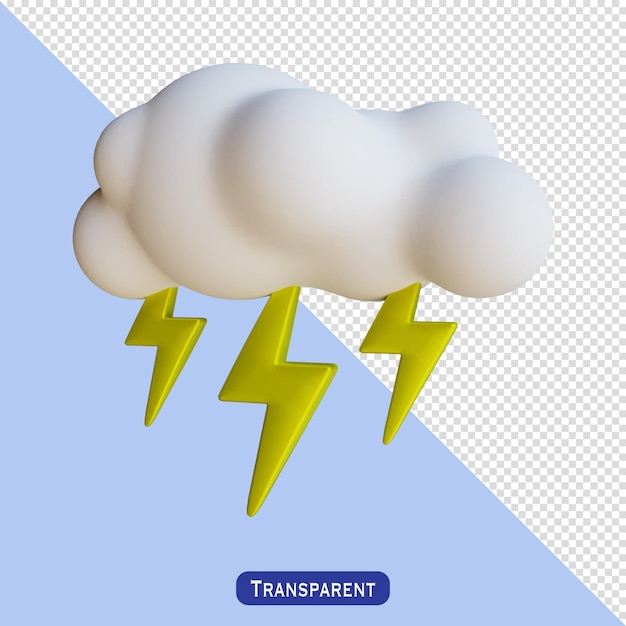 Thunder Cloud 3D Illustration