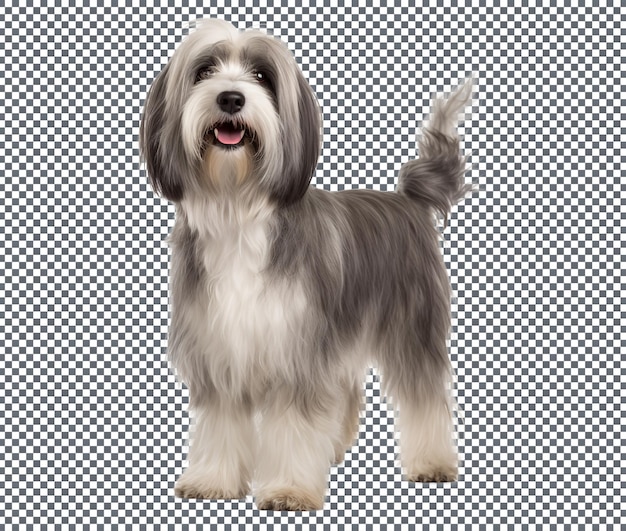 PSD tibetan terrier dog breed isolated on transparent background