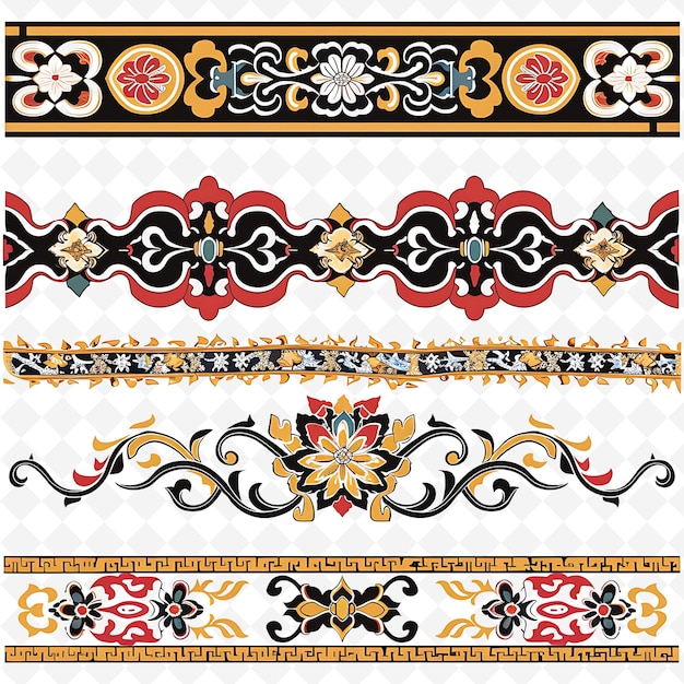 PSD tibetan with religious motifs borderline design decorated wi png unique stylized motifs designs