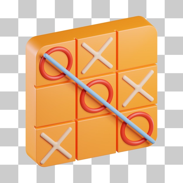 Tic Tac Toe Game 3D Icon