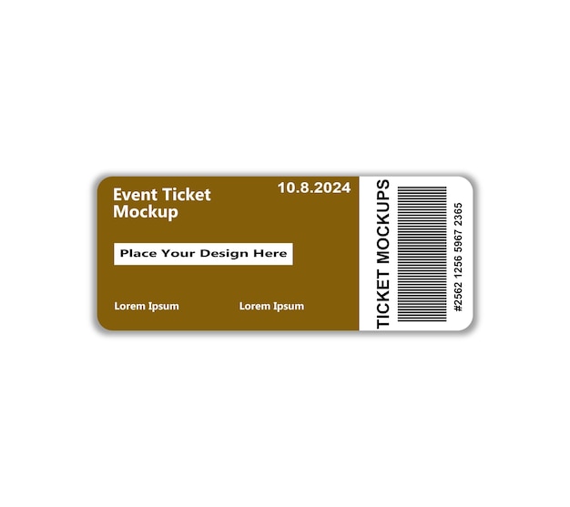 PSD ticket mockup design