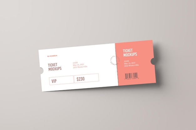 Ticket Mockup Top View