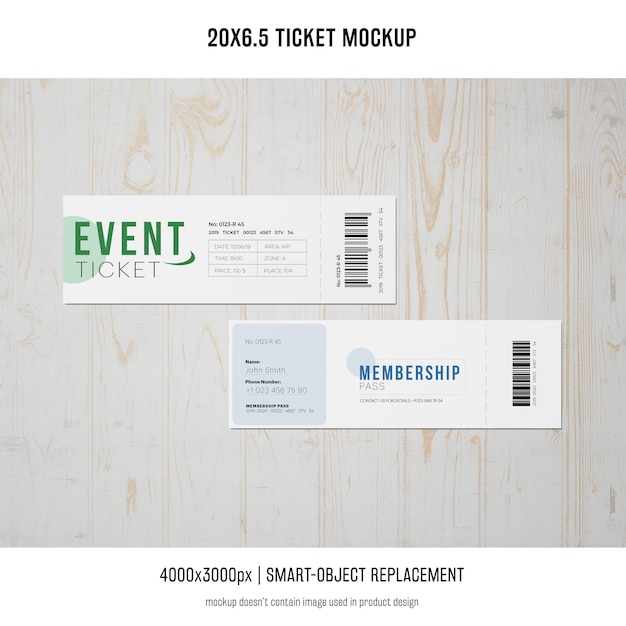  Ticket Mockup