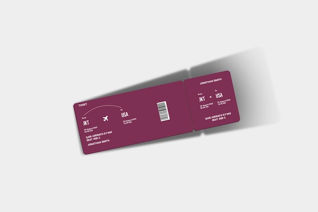 PSD ticket psd mockup