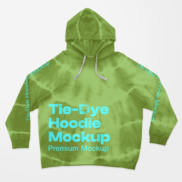 TieDye Hoodie Front Mockup