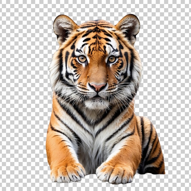 PSD a tiger is shown in this photo the tiger is shown isolated on a transparent background