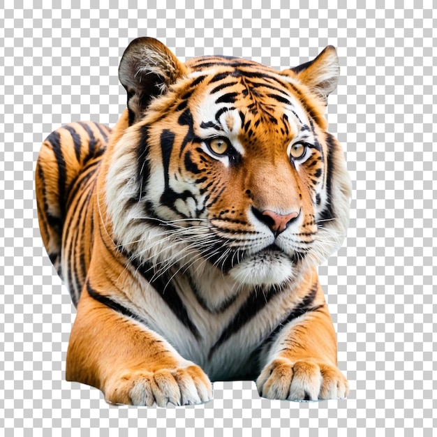 PSD a tiger is shown in this photo the tiger is shown isolated on a transparent background