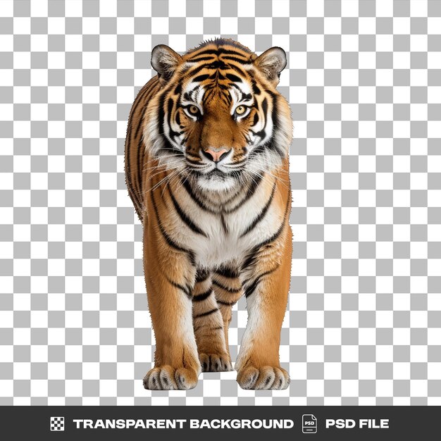 PSD tiger on transparent background