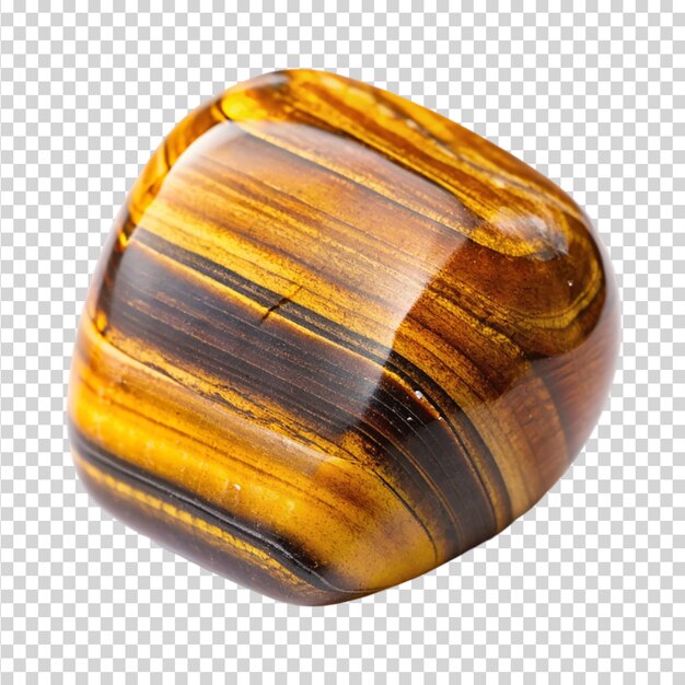 PSD tigers eye stone isolated on transparent background