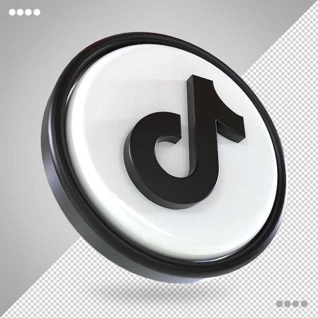 Tiktok icon 3d social media