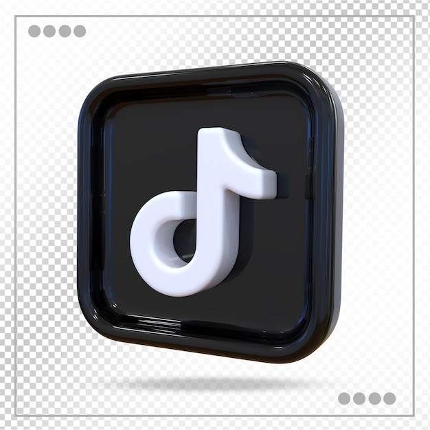 Tiktok icon social media 3d