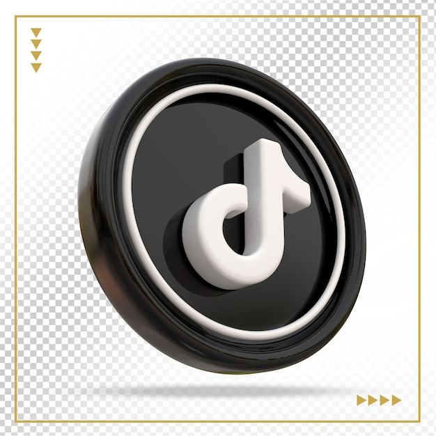 Tiktok icon social media 3d