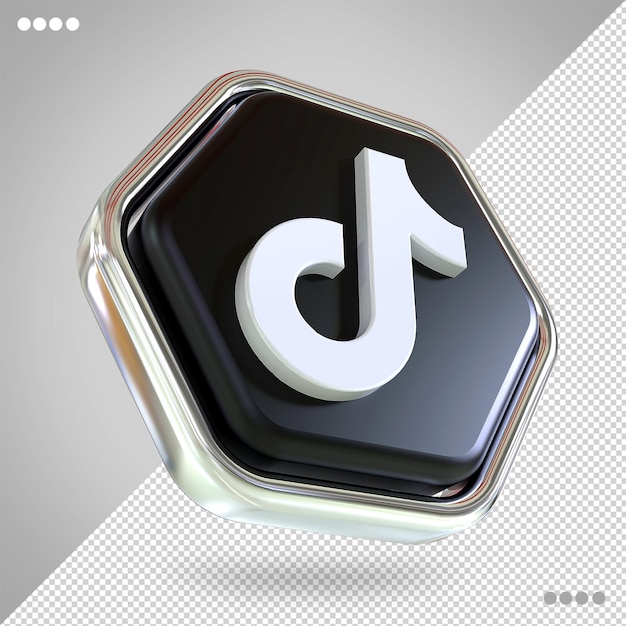 Tiktok icon social media concept 3d render