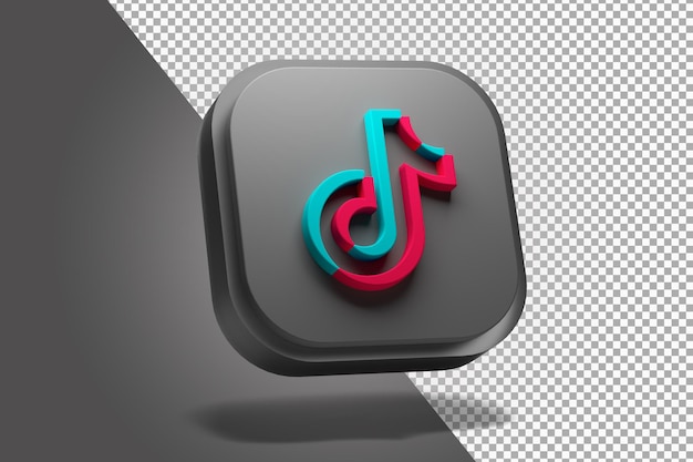 tiktok logo 3d rendering isolated