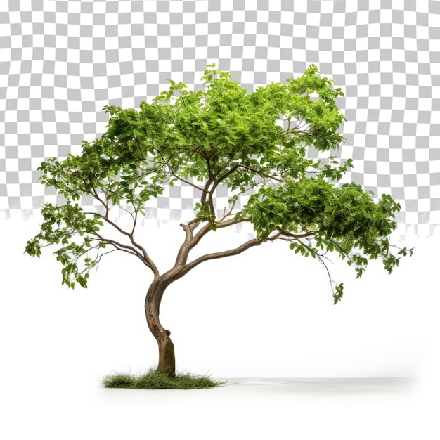 Tilt tree in summer isolate on transparent background