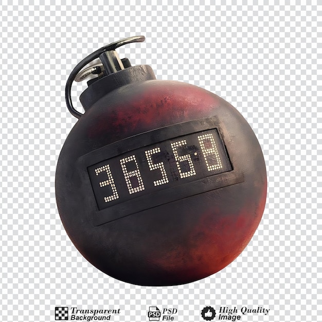 PSD time bomb isolated on transparent background