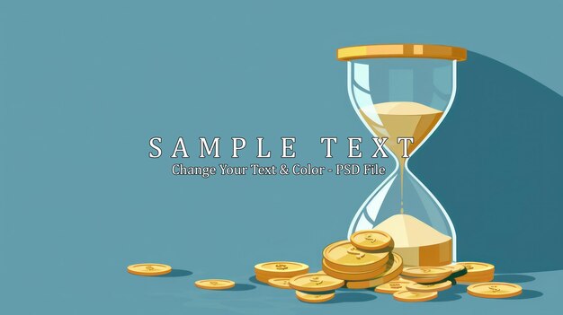 PSD time is money illustration