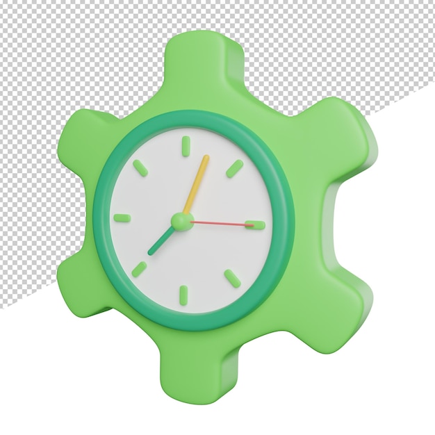 Time Management Schedule side view 3d rendering icon illustration on transparent background