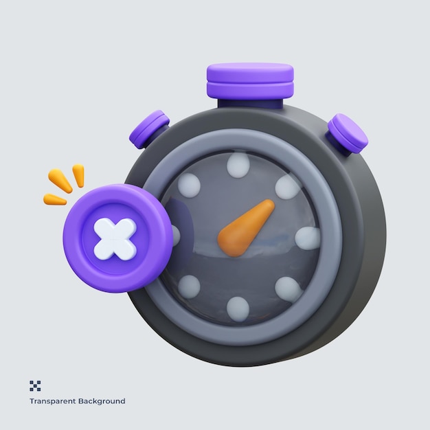 Time out 3d icon