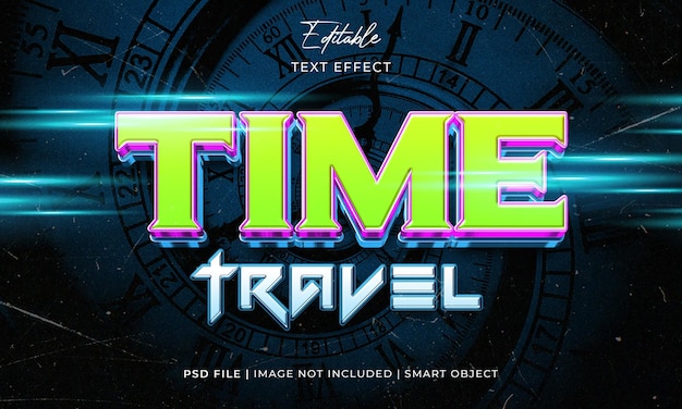 Time travel editable text effect style