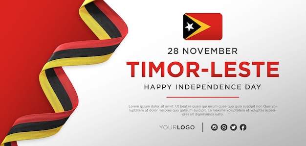 Timor-Leste National Independence Day Celebration Banner, National Anniversary