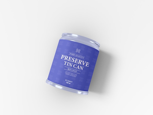 Tin Can Packaging Mockup