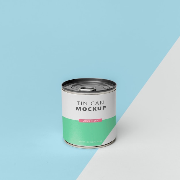 Tin can pop mockup design