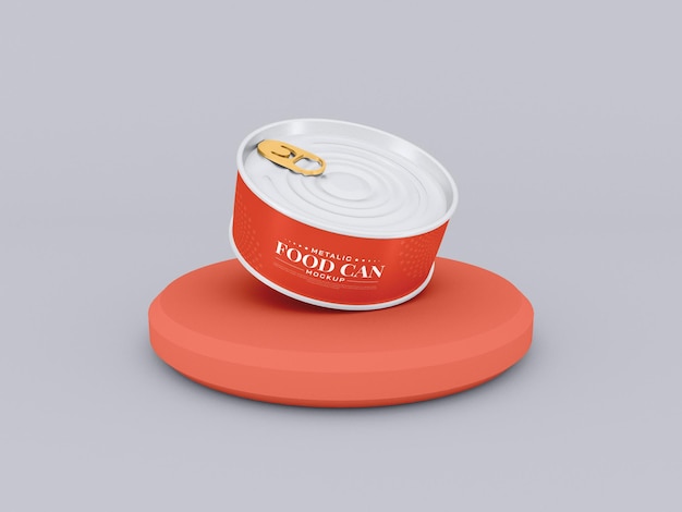 Tin food can mockup