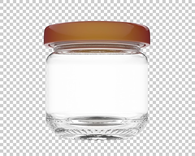 Tiny jar on transparent background 3d rendering illustration