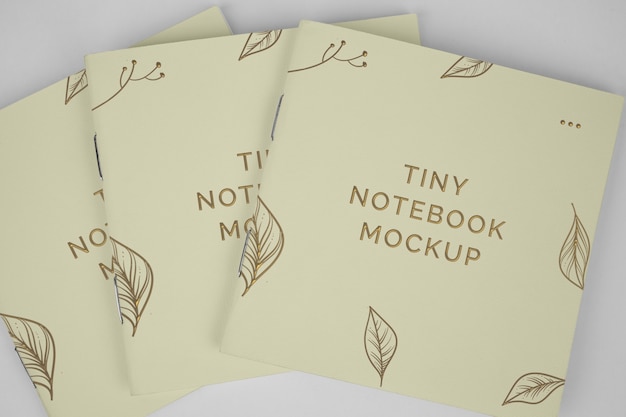 Tiny pocket notebook mockup design