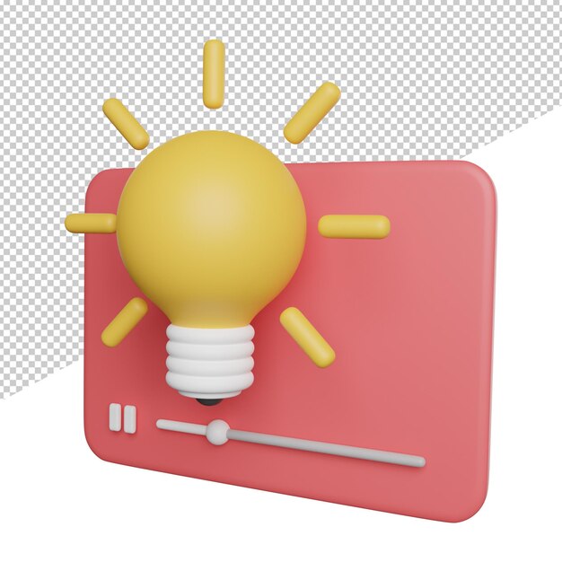 Tips And Trick Idea side view 3d rendering icon illustration on transparent background