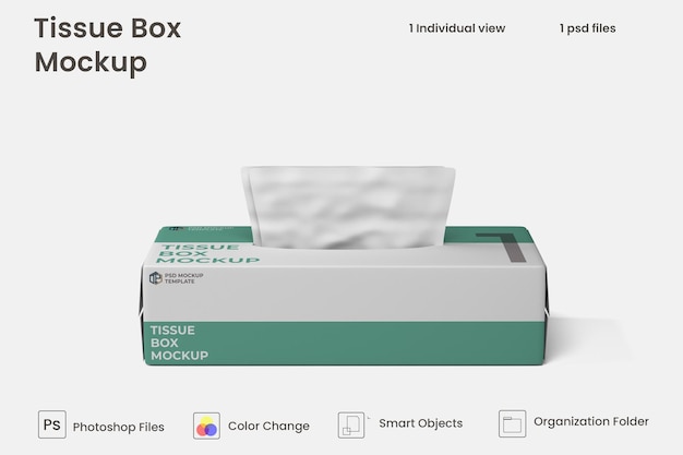 Tissue box packaging mockup Premium Psd