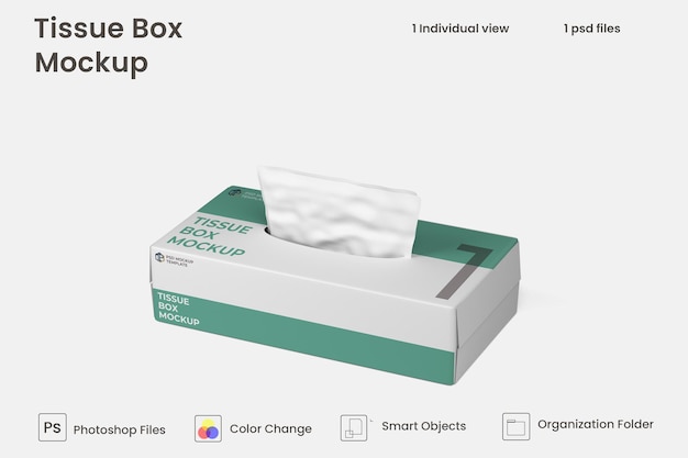 Tissue box packaging mockup Premium Psd