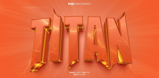 Titan 3D editable text effect