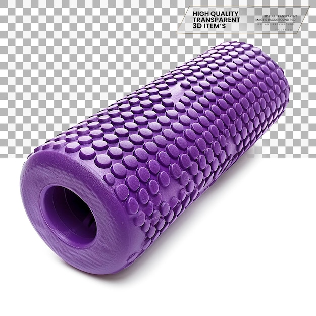 PSD title foam roller a cylindrical tool used for self myofas on transparent background