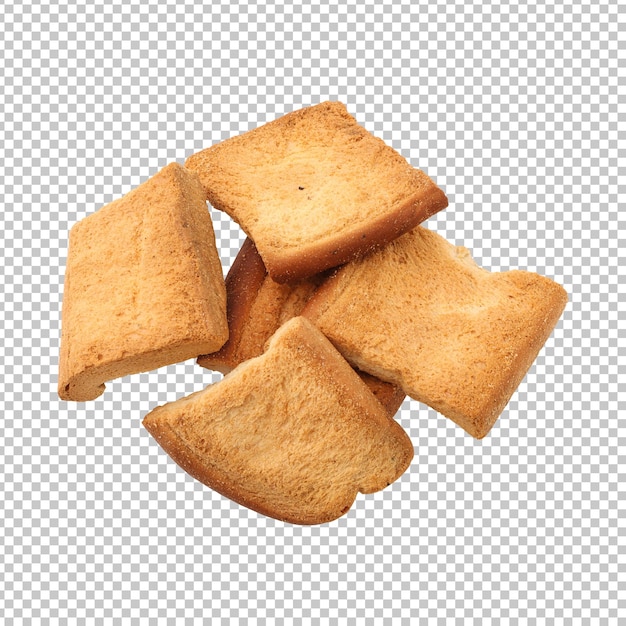 PSD toast biscuits isolated rendering