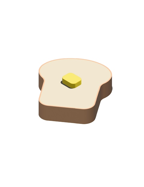 PSD toast on top with butter